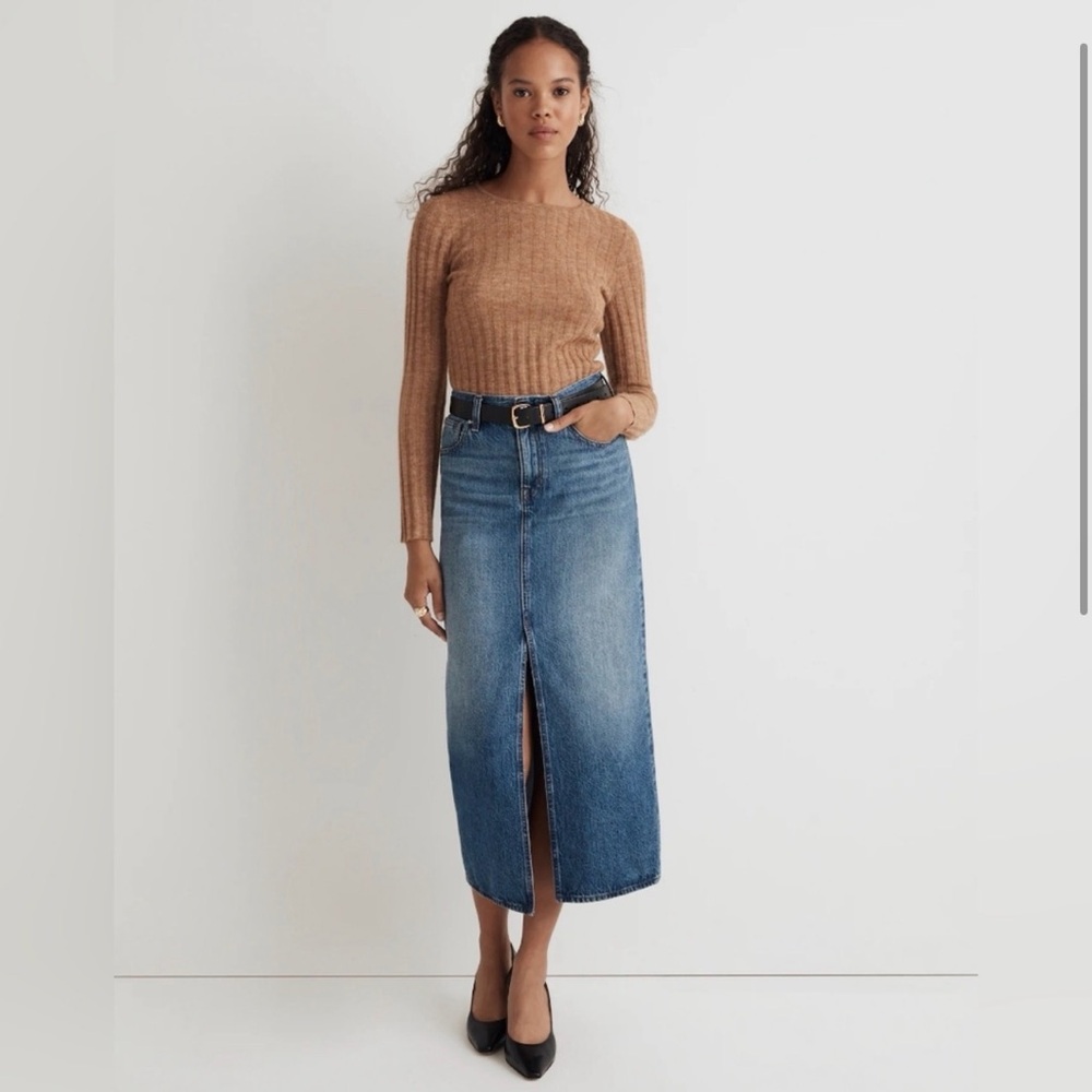 Madewell Denim Mid-Rise Maxi Skirt in Pratt Wash 30 10 - Picture 2 of 12